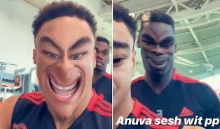 Aplikasi Lucu Instagram, Lingard dan Pogba Bergurau di Pusat Latihan MU